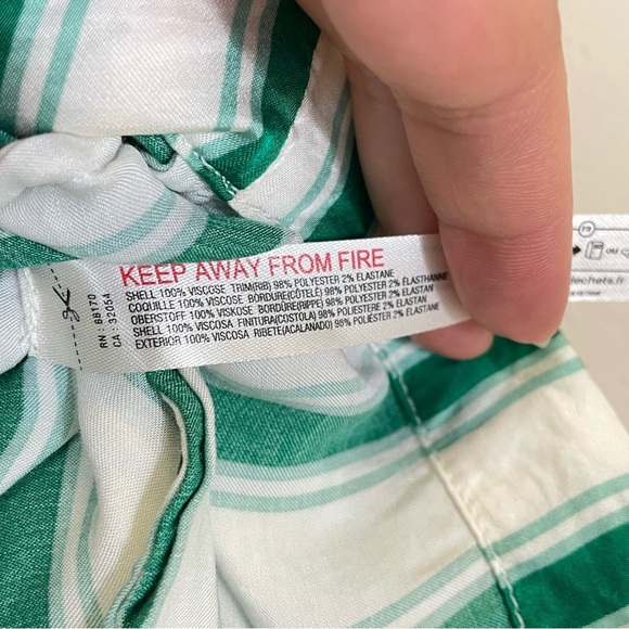 Anthropologie‎ Satin Striped Silky Bermuda Boxer Long Shorts Size Small - Picture 7 of 8